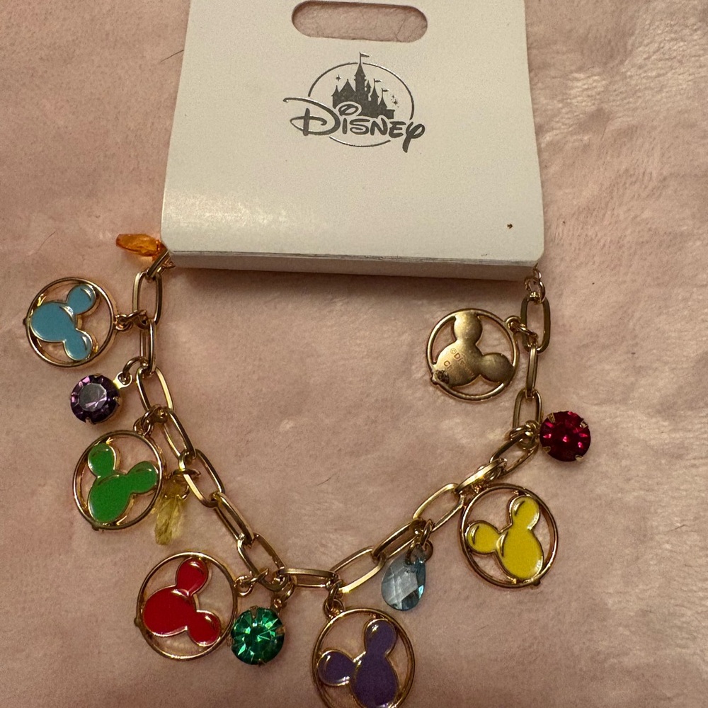 Disney Gold-Tone Mickey Mouse Charm Bracelet